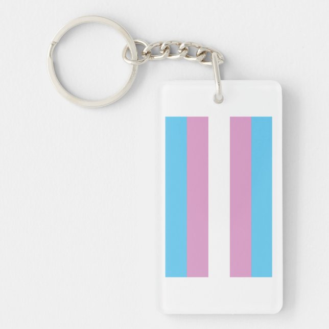 Porte-clefs Drapeau de fierté trans (Devant)