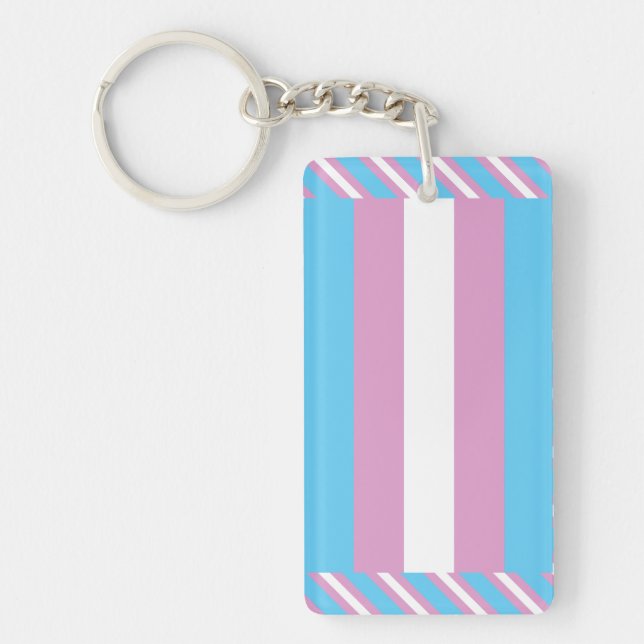 Porte-clefs Drapeau de fierté trans (Devant)