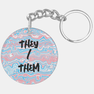 Porte-clefs Drapeau de fierté trans Trippsy Boho Groovy Bandes