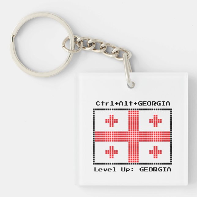 Porte-clefs Drapeau de Géorgie (Devant)