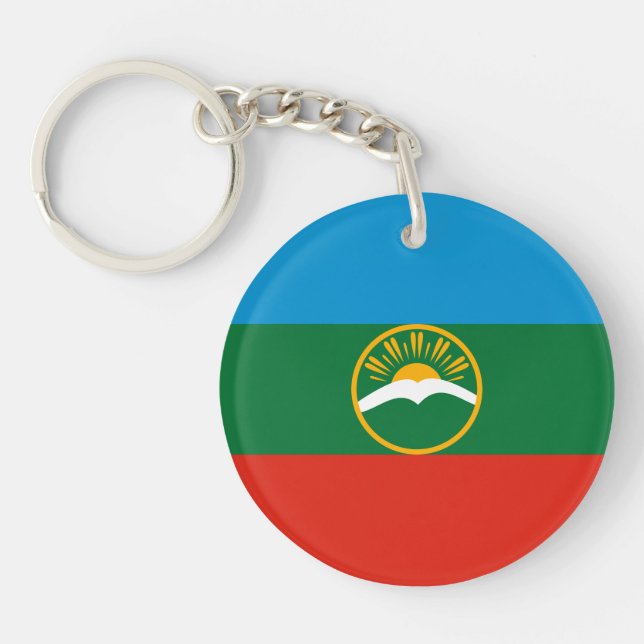 Porte-clefs Drapeau de Karatchaïevo-Tcherkessie (Devant)