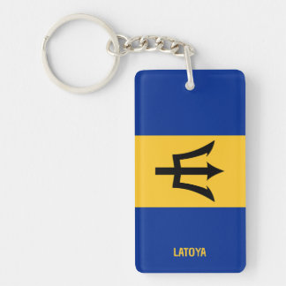 Porte-clefs Drapeau de la Barbade Personnalisé