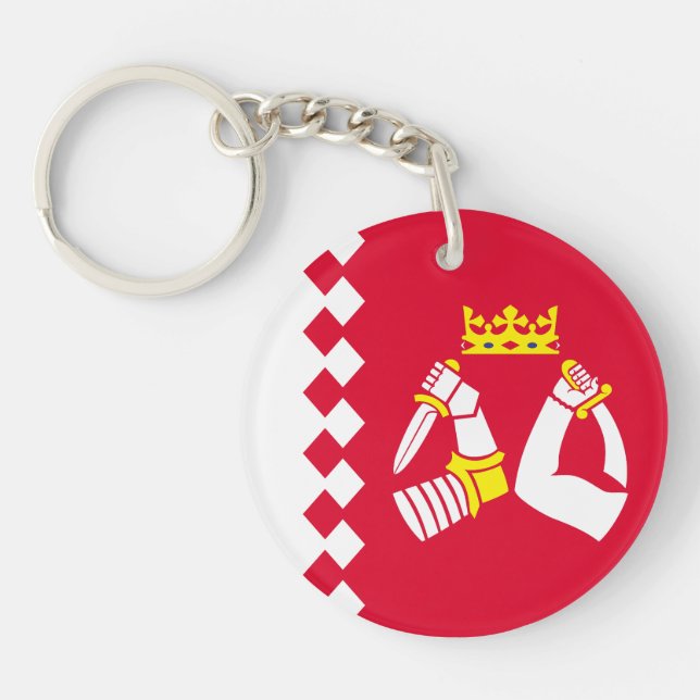 Porte-clefs Drapeau de la Carélie du Nord (Devant)
