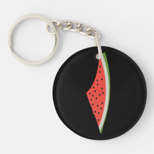 Porte-clefs Drapeau de la carte de la Palestine à la pastèque.