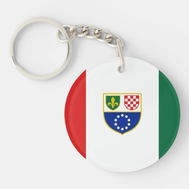 Porte-clefs Drapeau de la Fédération de Bosnie-Herzégovine (Devant)