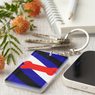 Porte-clefs Drapeau de la fierté de jeu de chiots de SlipperyJ