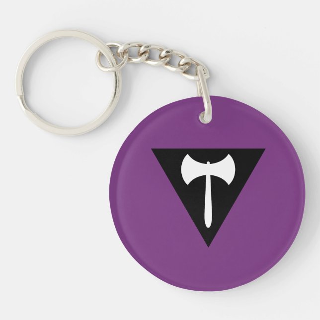 Porte-clefs Drapeau de la fierté lesbienne (Devant)