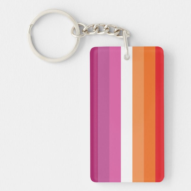 Porte-clefs Drapeau de la fierté lesbienne (Devant)