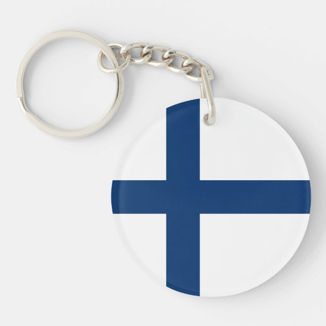 Porte-clefs Drapeau de la Finlande (Devant)