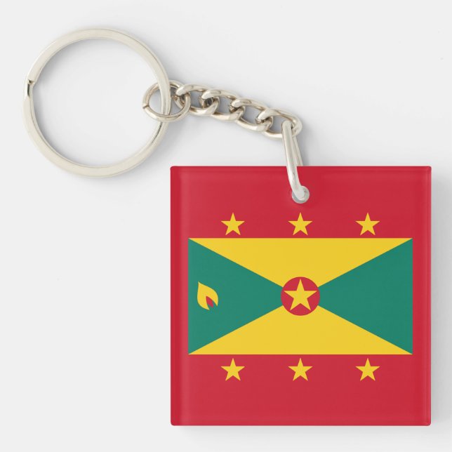 Porte-clefs Drapeau de la Grenade (Devant)