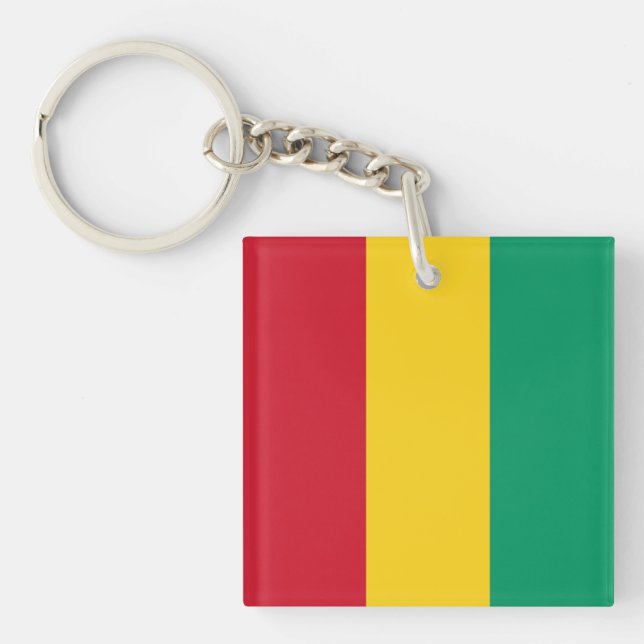 Porte-clefs Drapeau de la Guinée (Devant)