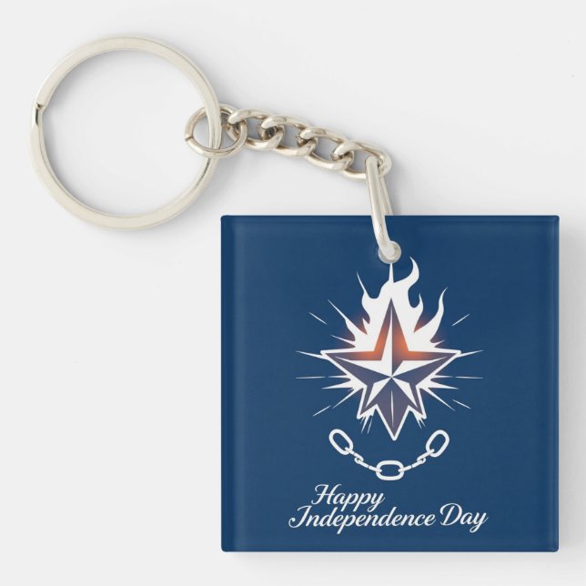 Porte-clefs Drapeau de la Lone Star du Texas & Cowboy (Devant)