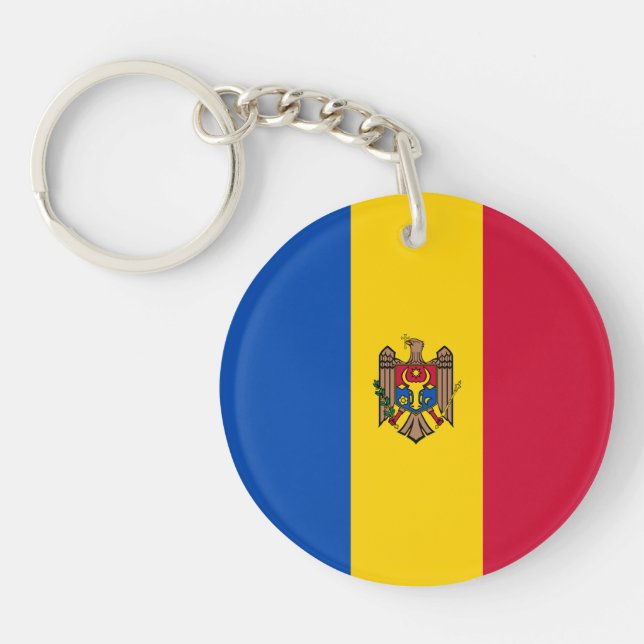 Porte-clefs Drapeau de la Moldavie (Devant)