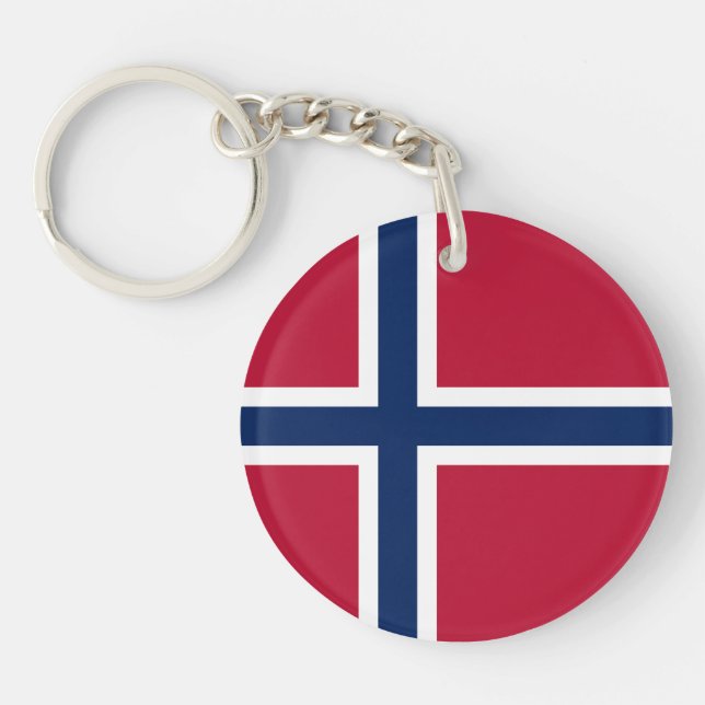 Porte-clefs Drapeau de la Norvège (Devant)