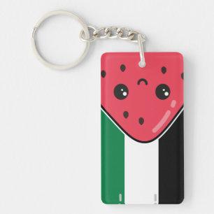 Porte-clefs Drapeau de la Palestine mignonne avec Palestin san