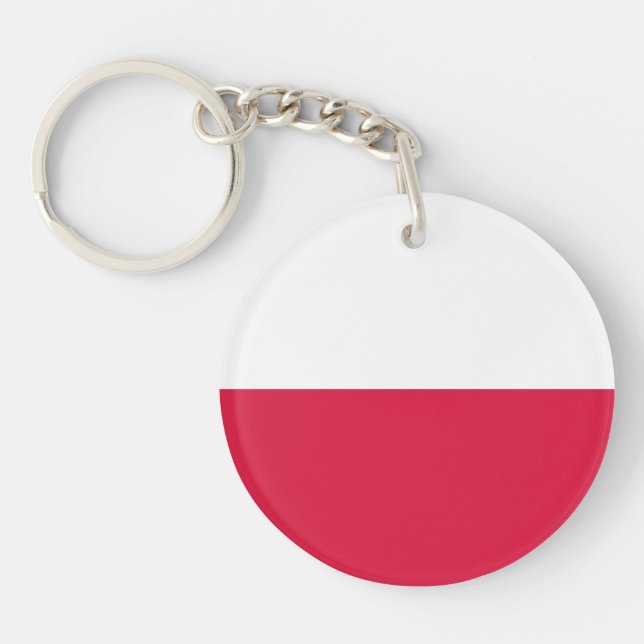 Porte-clefs Drapeau de la Pologne (Devant)