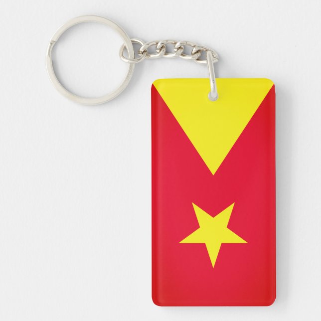 Porte-clefs Drapeau de la région de Tigray (Devant)