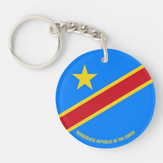 Porte-clefs Drapeau de la République démocratique du Congo (Devant)