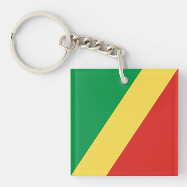 Porte-clefs Drapeau de la République du Congo (Devant)