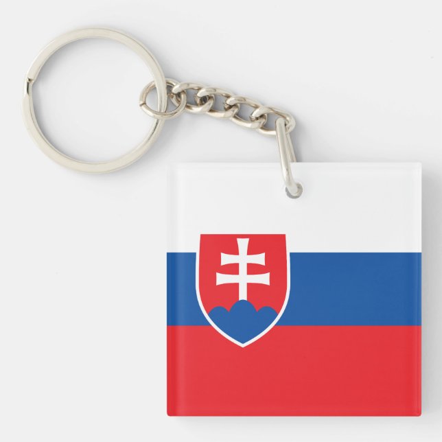 Porte-clefs Drapeau de la Slovaquie (Devant)