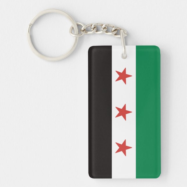 Porte-clefs drapeau de la Syrie footbalistique (Devant)