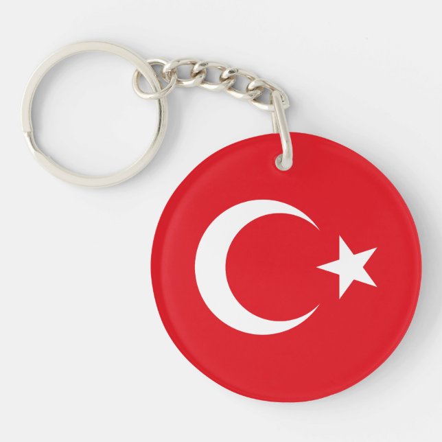 Porte-clefs Drapeau de la Turquie (Devant)