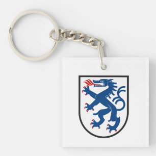 Porte-clefs drapeau de la ville d'Ingolstadt allemagne symbole