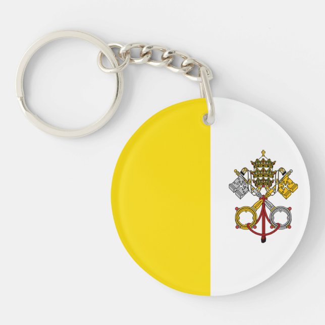Porte-clefs Drapeau de la ville du Vatican (Devant)