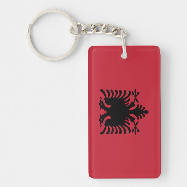 Porte-clefs Drapeau de l'Albanie (Devant)