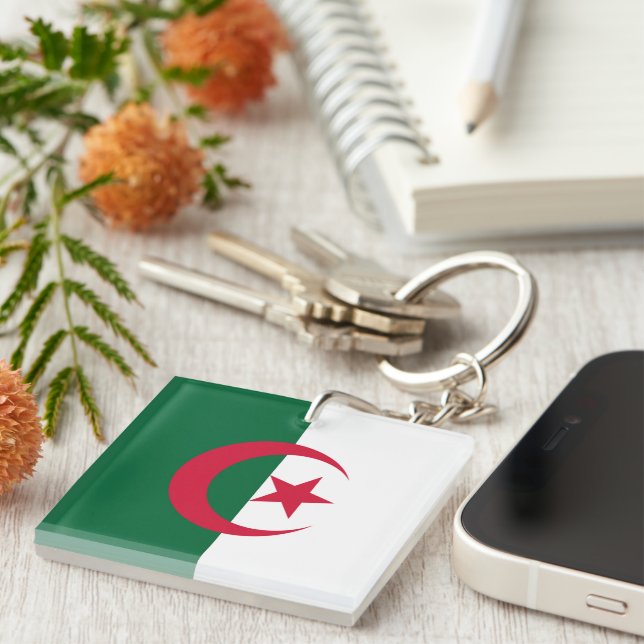 Porte-clefs Drapeau de l'Algérie (Devant Droit)