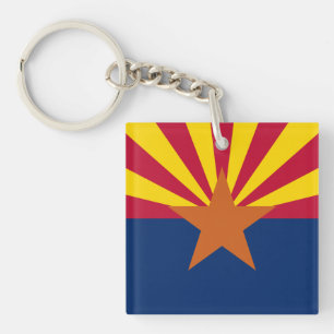 Porte-clefs Drapeau de l'Arizona : Étoile de fondation Soleil,