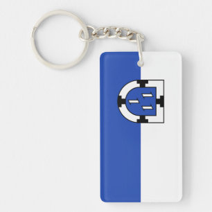Porte-clefs drapeau de l'emblème de la ville de Bottrop allema