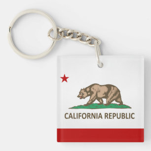 Porte-clefs Drapeau De L'État cool De Californie