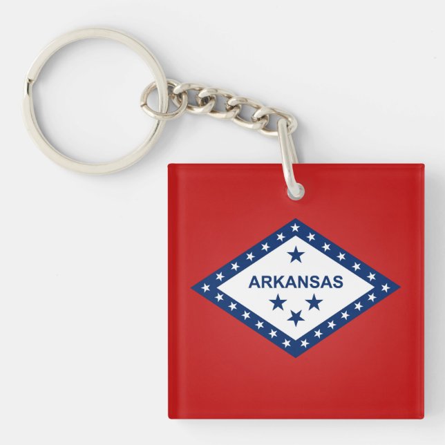 Porte-clefs Drapeau De L'État cool De L'Arkansas (Devant)