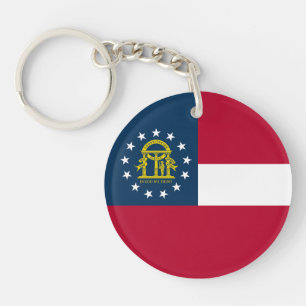 Porte-clefs Drapeau de l'État de Géorgie