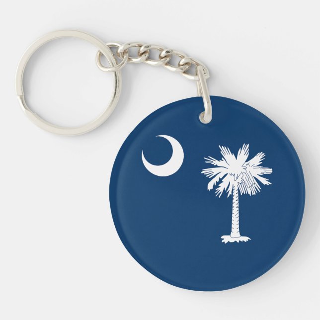 Porte-clefs Drapeau de l'État de la Caroline du Sud (Devant)