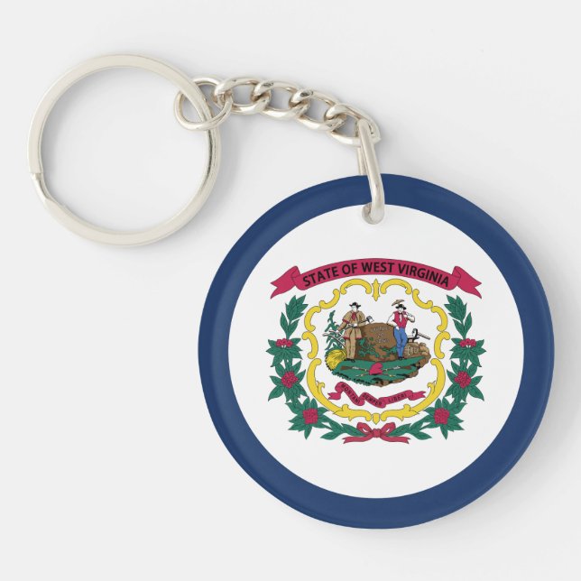 Porte-clefs Drapeau de l'État de Virginie occidentale (Devant)
