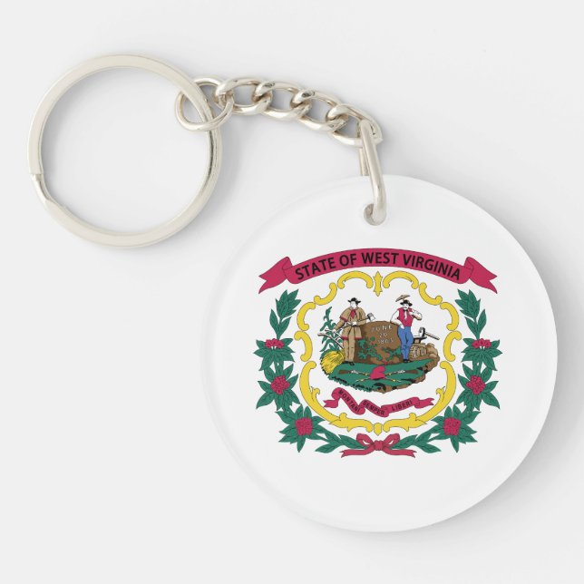 Porte-clefs Drapeau de l'État de Virginie occidentale (Devant)
