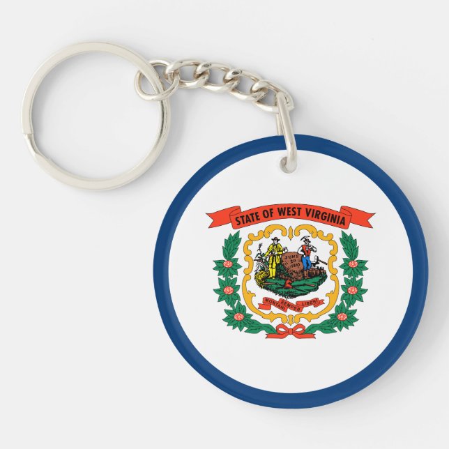 Porte-clefs Drapeau de l'État de Virginie occidentale (Devant)