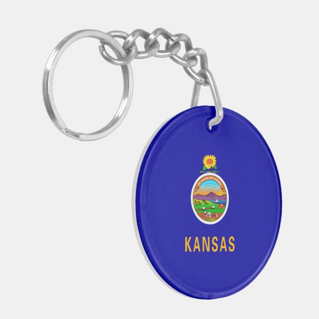 Porte-clefs Drapeau de l'État du Kansas (Devant gauche)