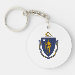 Porte-clefs Drapeau de l'État du Massachusetts