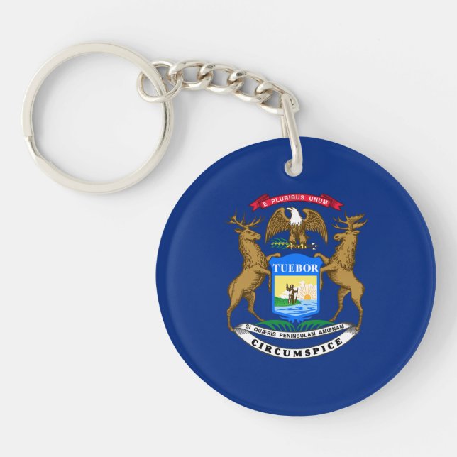 Porte-clefs Drapeau de l'État du Michigan (Devant)