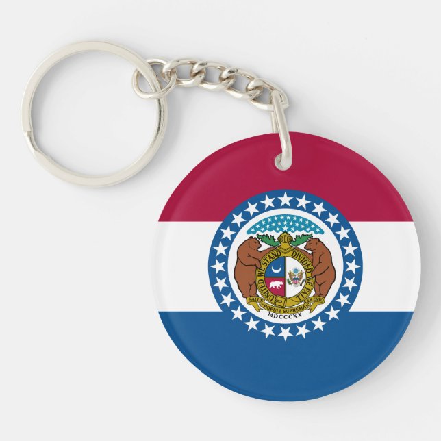 Porte-clefs Drapeau de l'État du Missouri (Devant)
