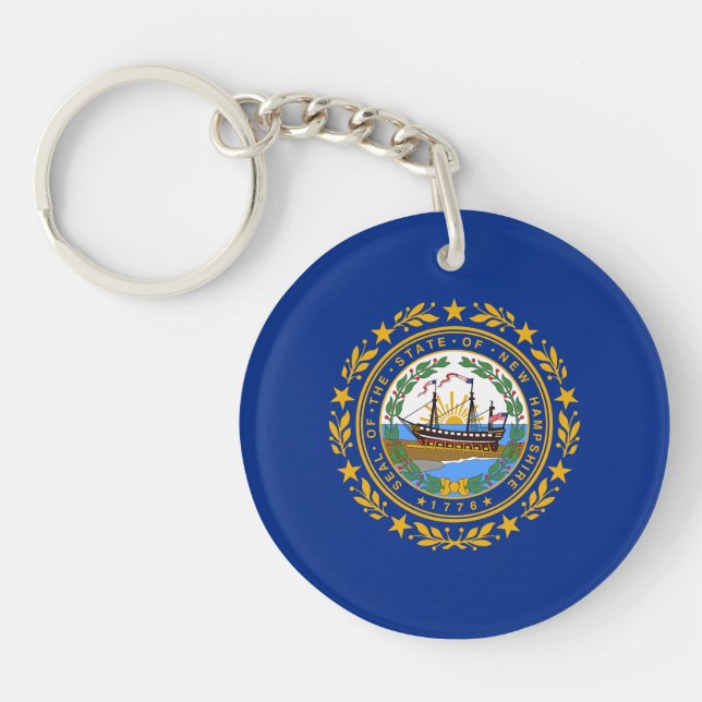 Porte-clefs Drapeau de l'État du New Hampshire (Devant)