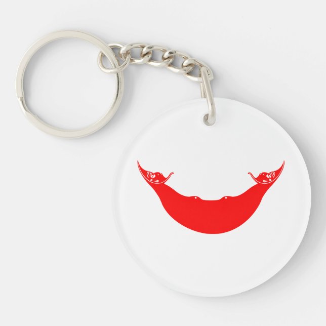 Porte-clefs Drapeau de l'île de Pâques (Devant)