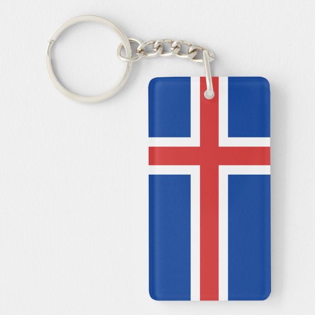 Porte-clefs Drapeau de l'Islande (Devant)
