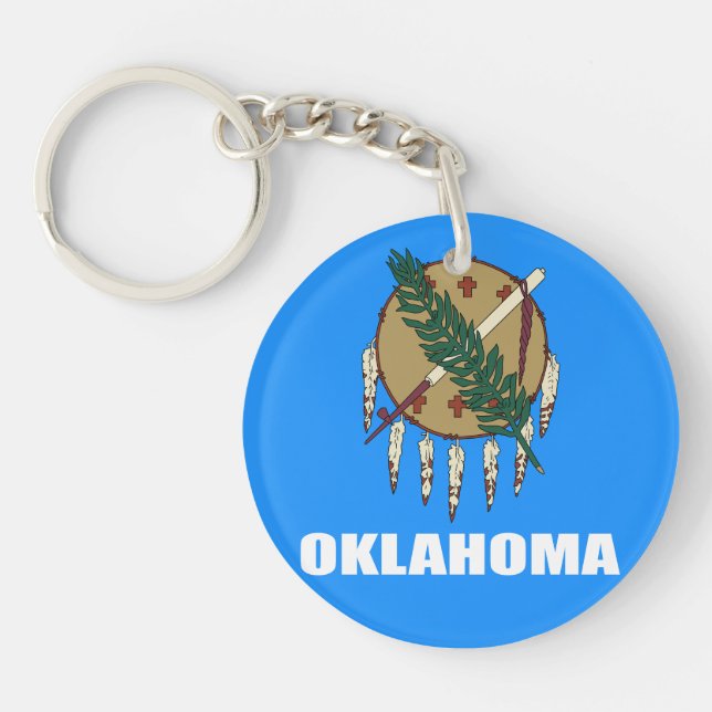 Porte-clefs Drapeau de l'Oklahoma  (Devant)