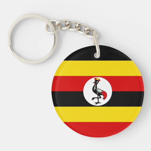 Porte-clefs Drapeau de l'Ouganda (Devant)