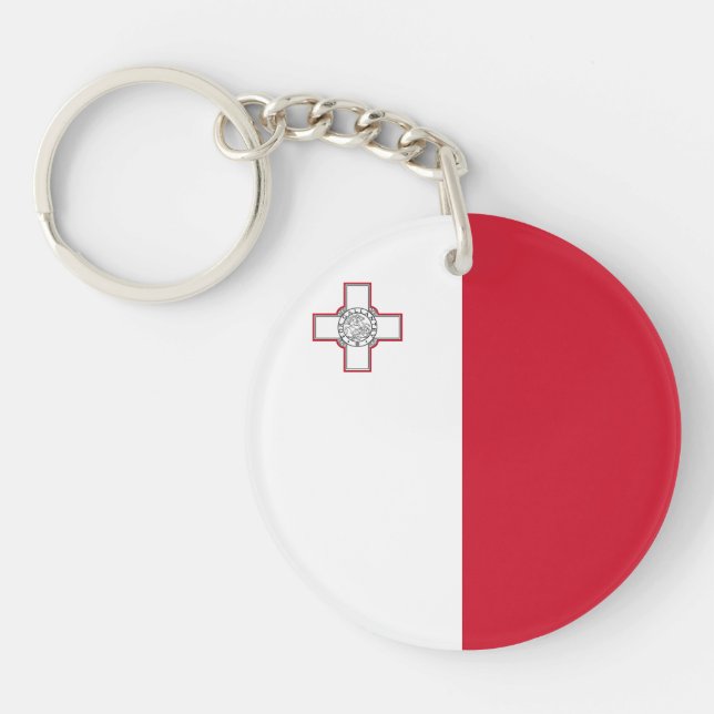 Porte-clefs Drapeau de Malte (Devant)