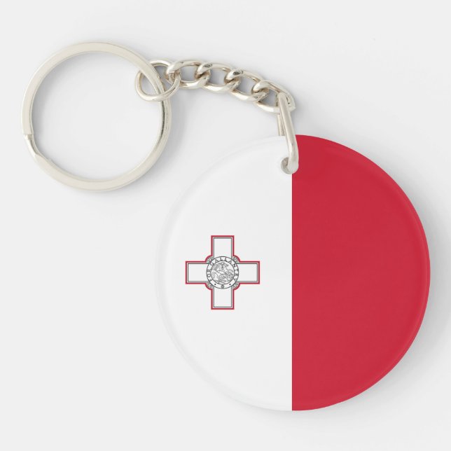 Porte-clefs Drapeau de Malte (Devant)